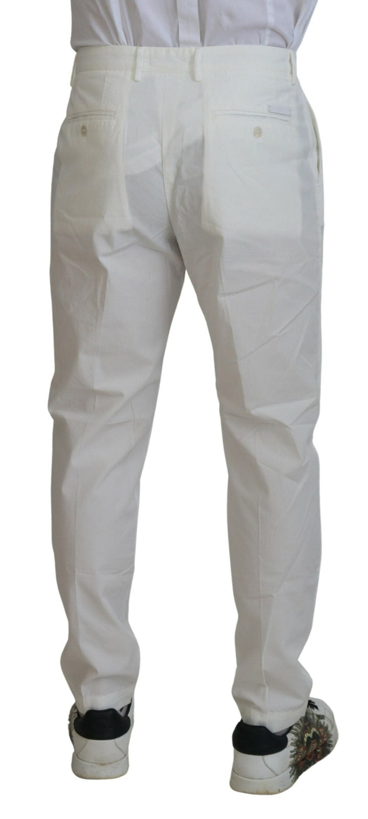Men’s Dolce &amp; Gabbana White Cotton Skinny Chino Pants