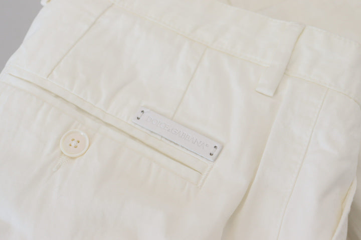 Men’s Dolce &amp; Gabbana White Cotton Skinny Chino Pants