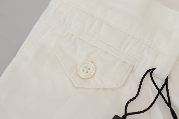 Men’s Dolce &amp; Gabbana White Cotton Skinny Chino Pants