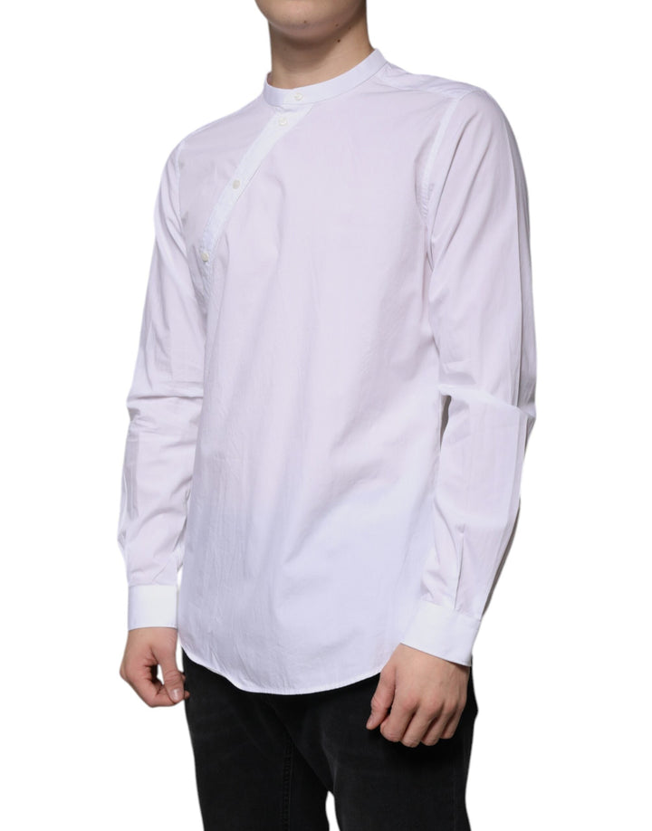 Men’s Dolce &amp; Gabbana White Cotton Slim Fit Martini Dress Shirt