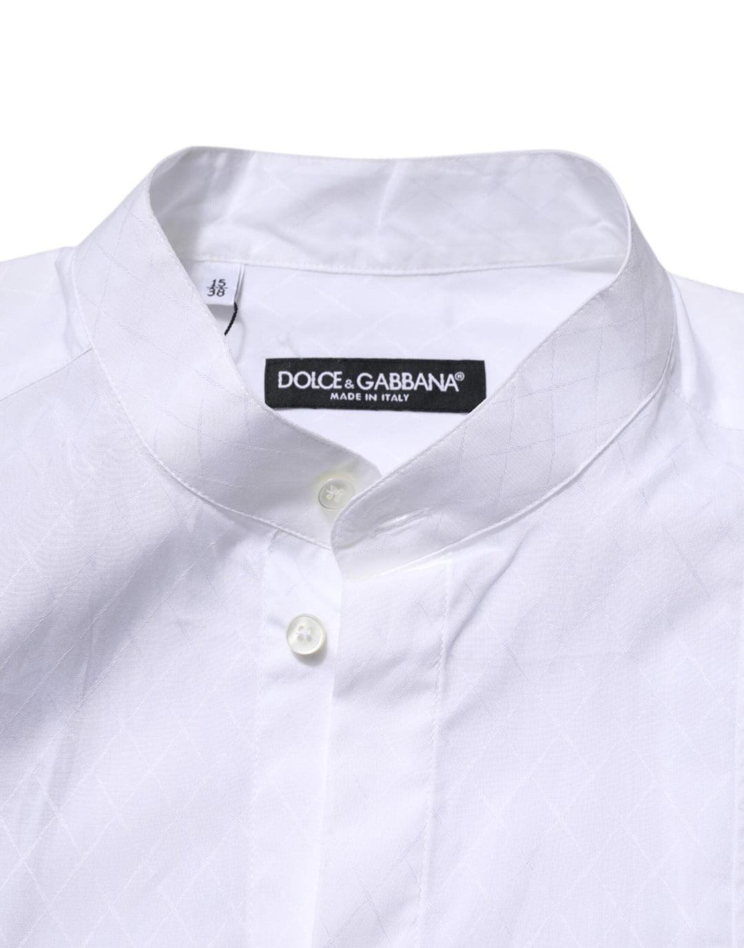 Men’s Dolce &amp; Gabbana White Cotton Slim Long Sleeves Formal Shirt