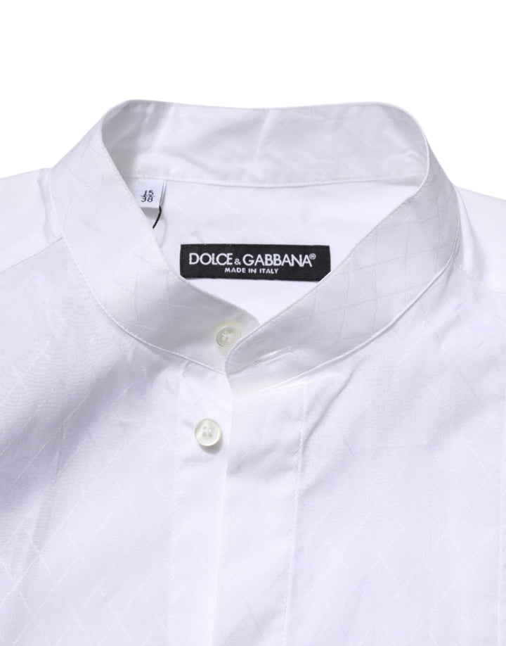 Men’s Dolce &amp; Gabbana White Cotton Slim Long Sleeves Formal Shirt