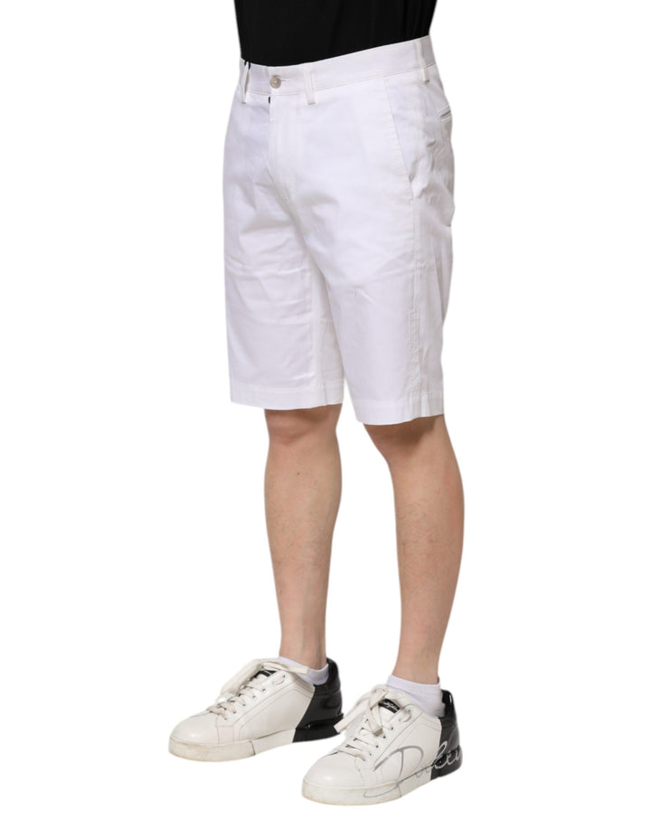 Men’s Dolce &amp; Gabbana White Cotton Stretch Men Denim Bermuda Shorts