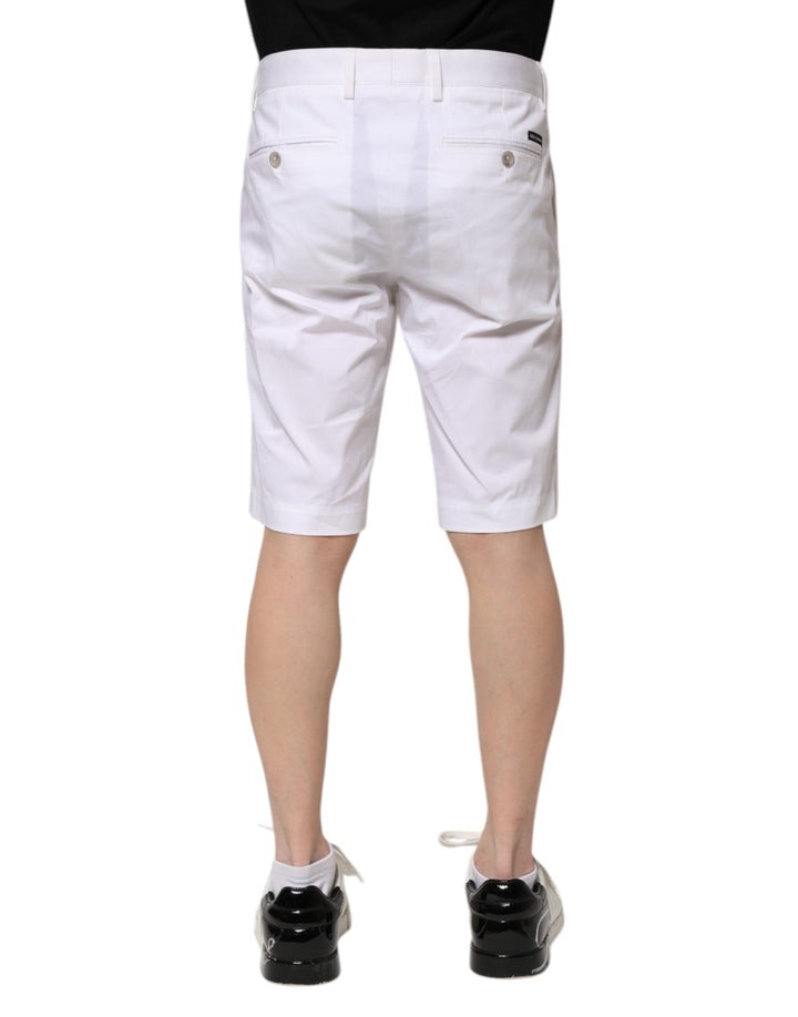 Men’s Dolce &amp; Gabbana White Cotton Stretch Men Denim Bermuda Shorts