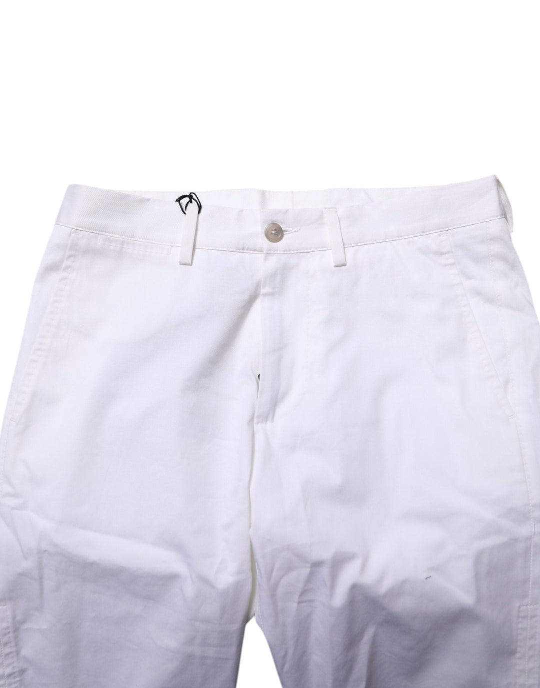 Men’s Dolce &amp; Gabbana White Cotton Stretch Men Denim Bermuda Shorts