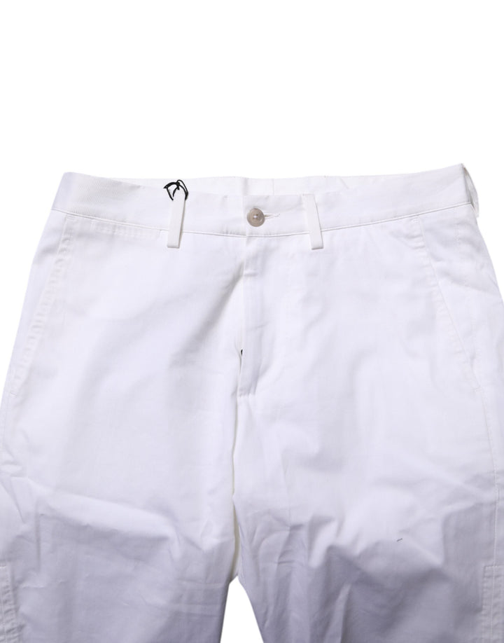 Men’s Dolce &amp; Gabbana White Cotton Stretch Men Denim Bermuda Shorts