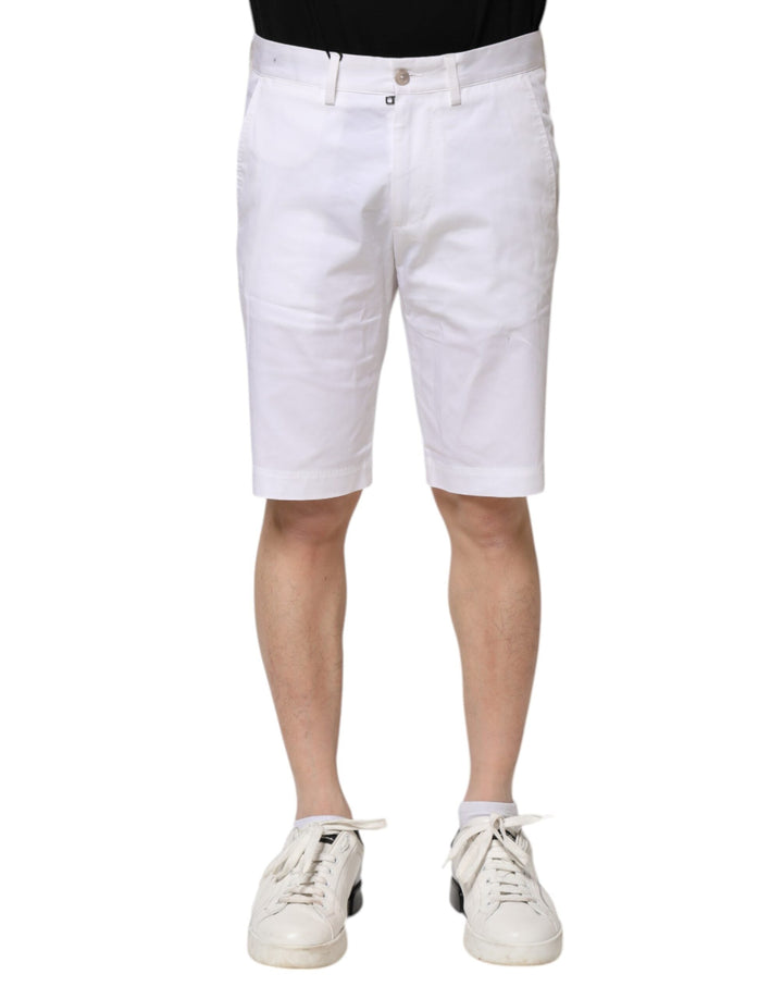 Men’s Dolce &amp; Gabbana White Cotton Stretch Men Denim Bermuda Shorts