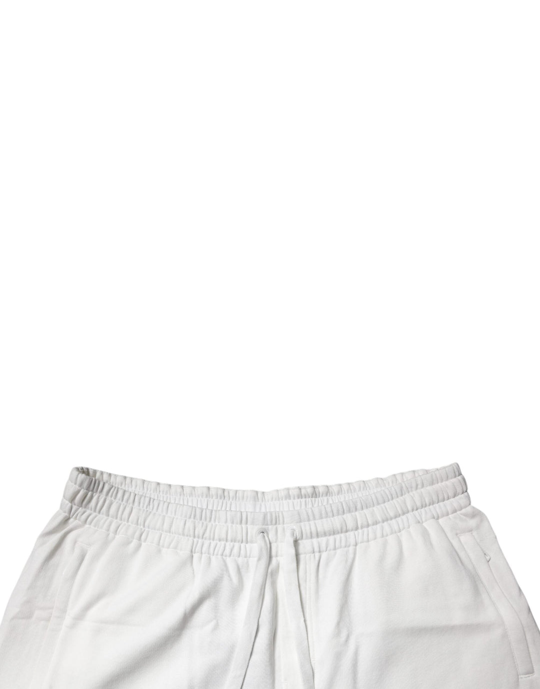 Men’s Dolce &amp; Gabbana White Cotton Sweatshorts Men Bermuda Shorts