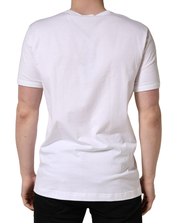 Dolce &amp; Gabbana White Dg Cherries Cotton Crew Neck T-shirt