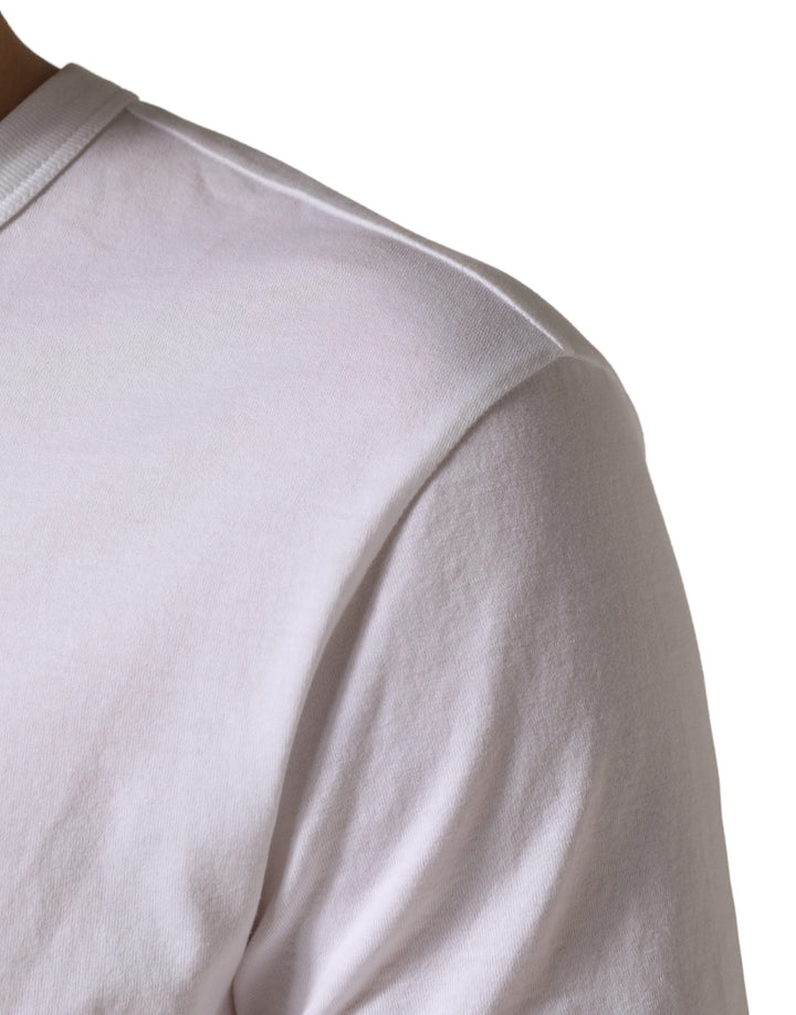 Dolce &amp; Gabbana White Dg Cherries Cotton Crew Neck T-shirt