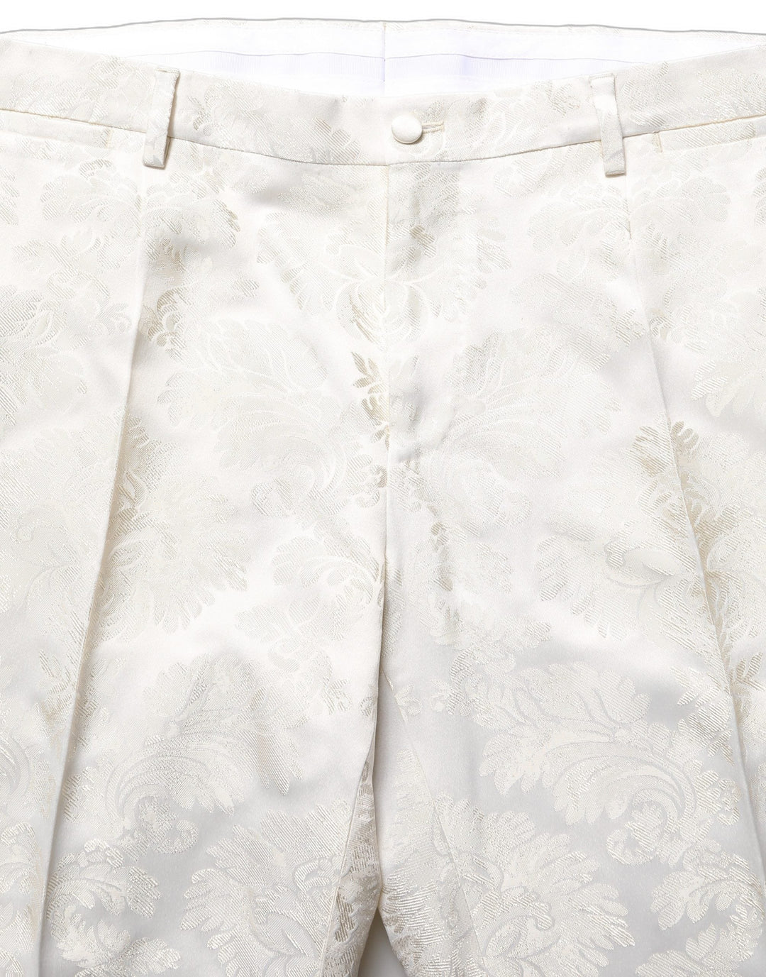 Men’s Dolce &amp; Gabbana White Floral Men Dress Formal Trouser Pants