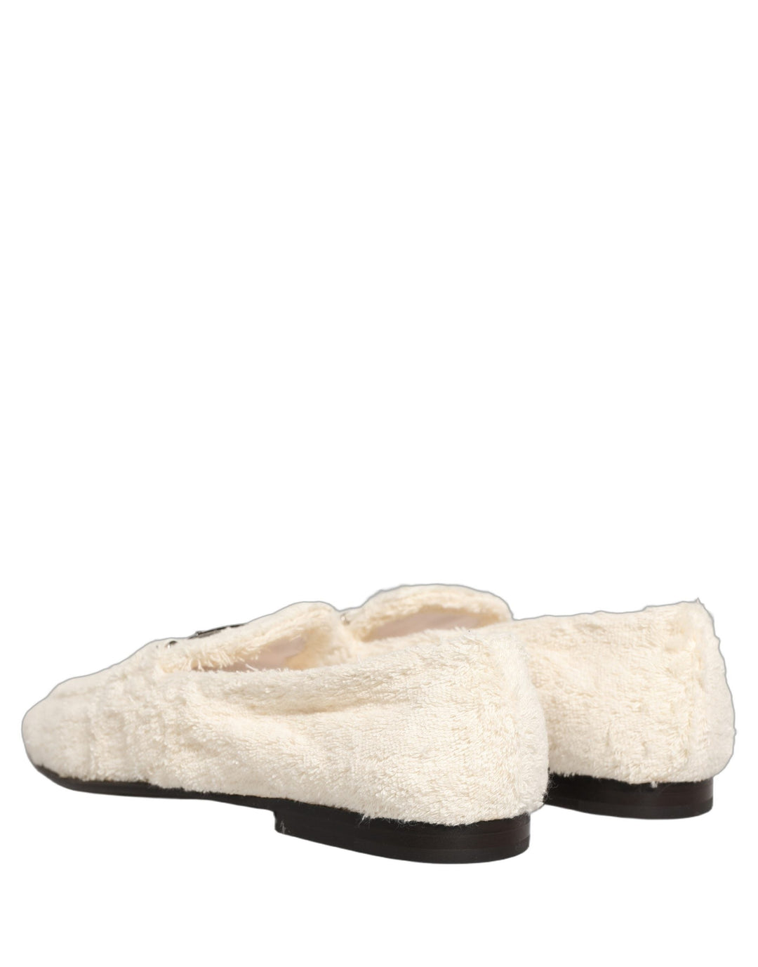 Men’s Dolce &amp; Gabbana White Fur Shearling Men Dress Loafers Shoes