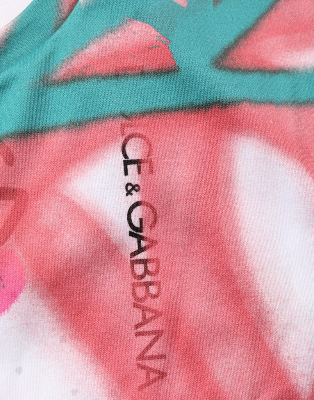 Dolce &amp; Gabbana White Graffiti Crew Neck Short Sleeves T-shirt