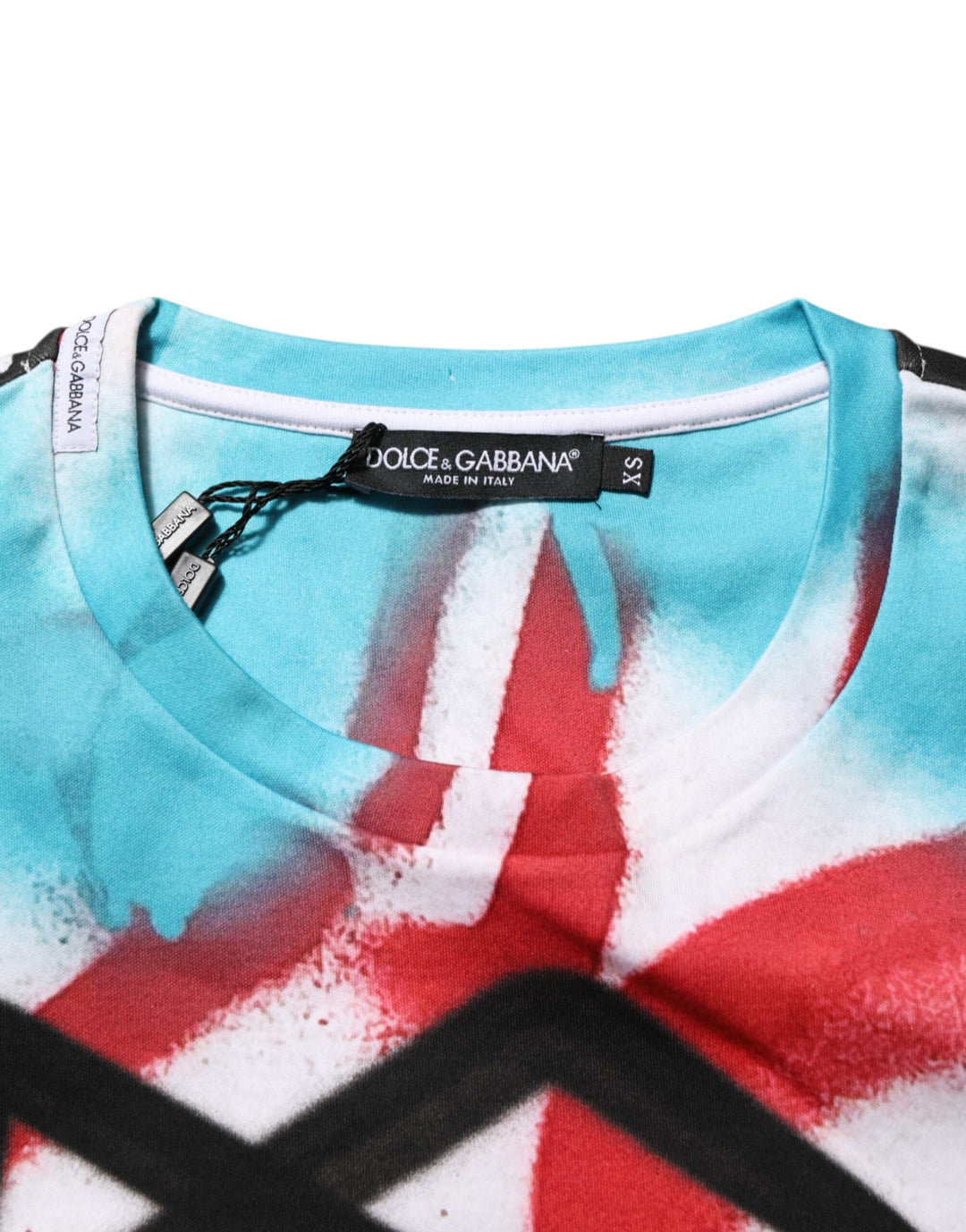 Dolce &amp; Gabbana White Graffiti Crew Neck Short Sleeves T-shirt