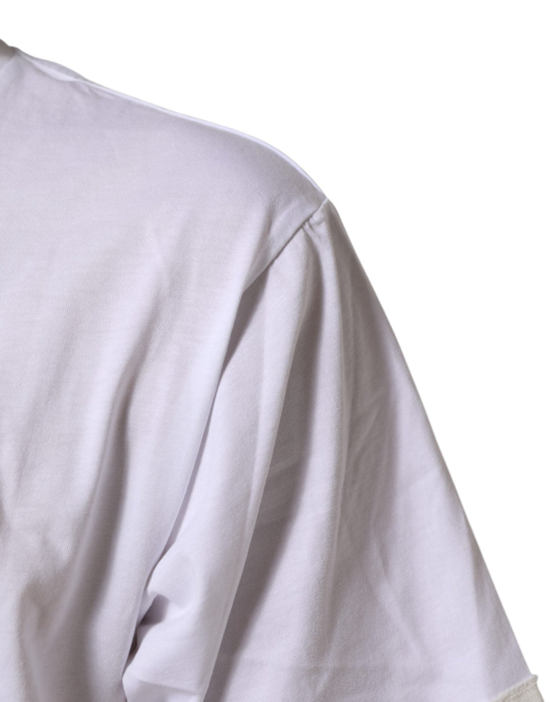 Dolce &amp; Gabbana White Graphic Print Cotton Crew Neck T-shirt