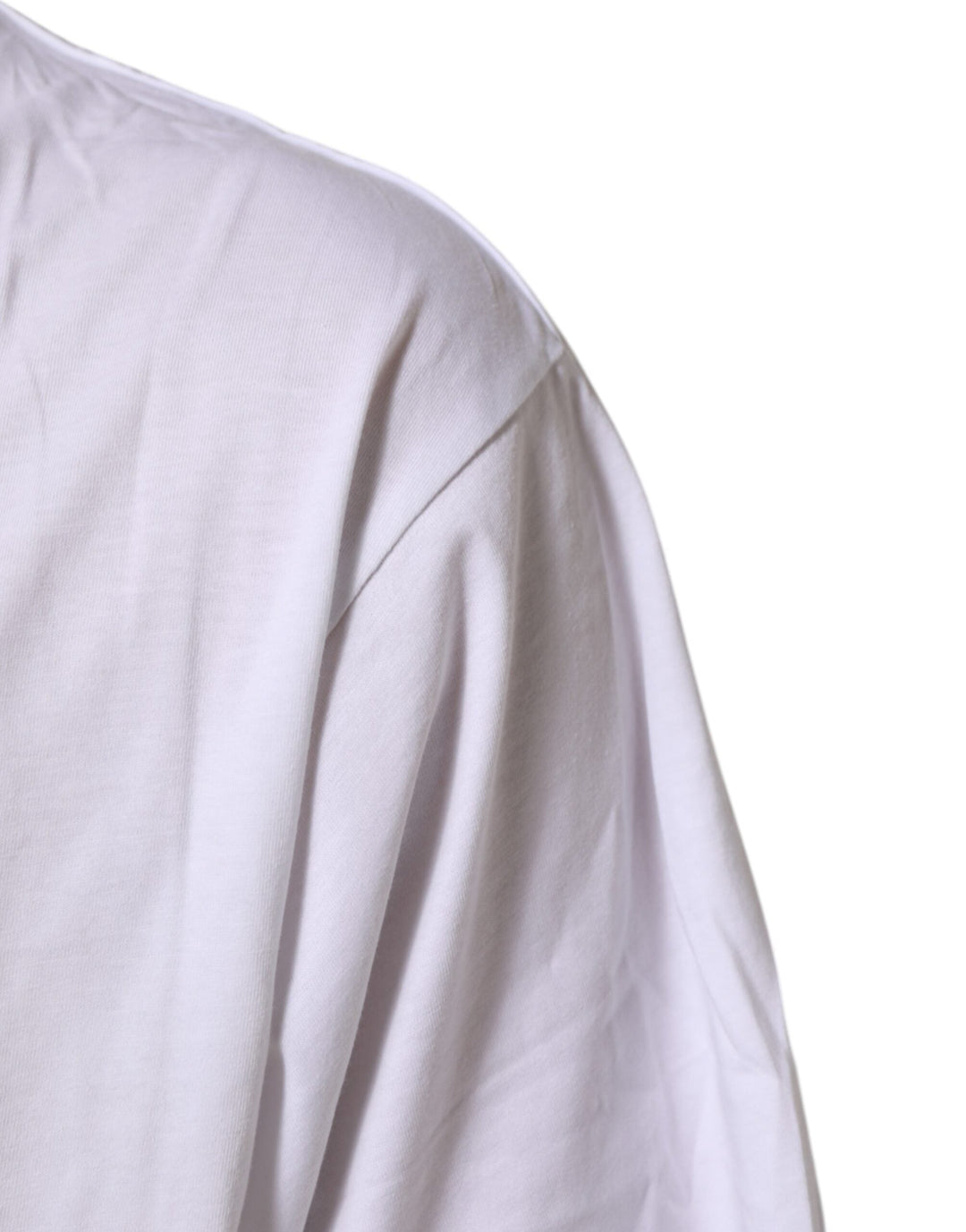 Dolce &amp; Gabbana White Graphic Print Cotton Crew Neck T-shirt