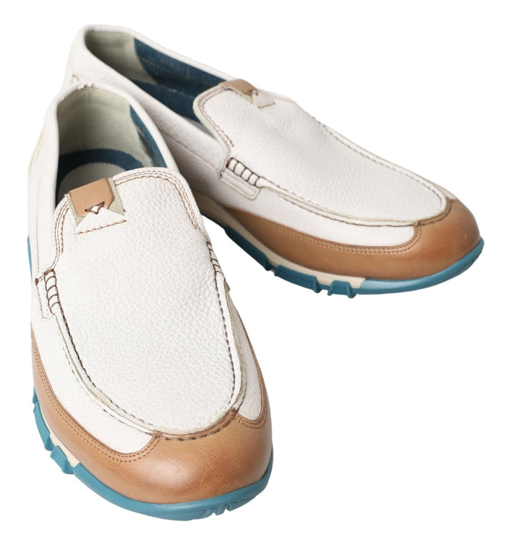 Men’s Dolce &amp; Gabbana White Leather Loafers Moccasins Shoes