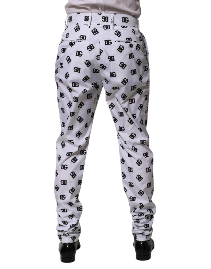 Men’s Dolce &amp; Gabbana White Logo Cotton Skinny Denim Trouser Pants