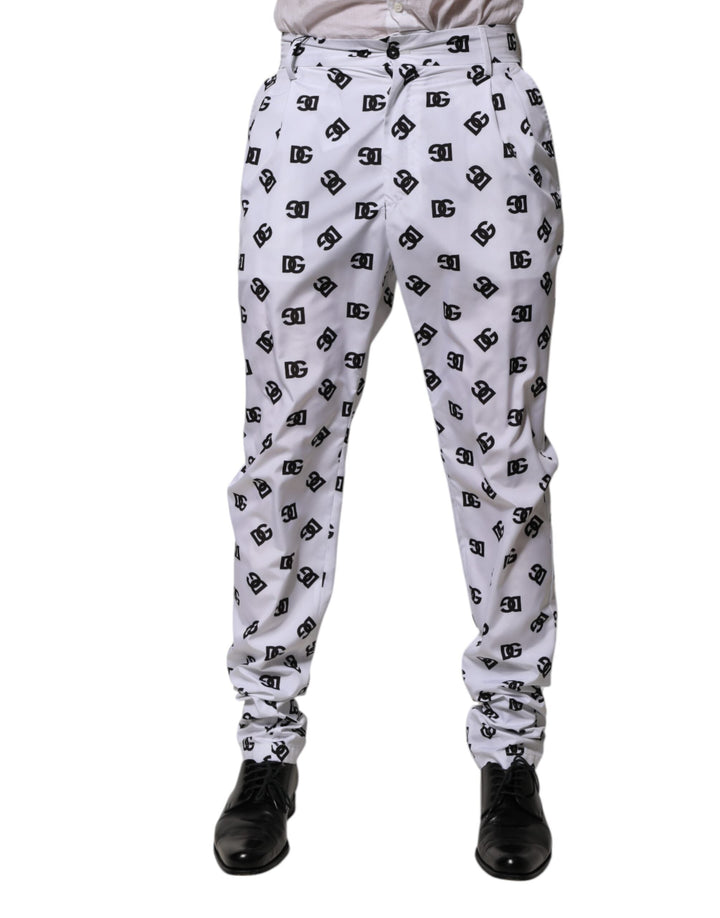 Men’s Dolce &amp; Gabbana White Logo Cotton Skinny Denim Trouser Pants