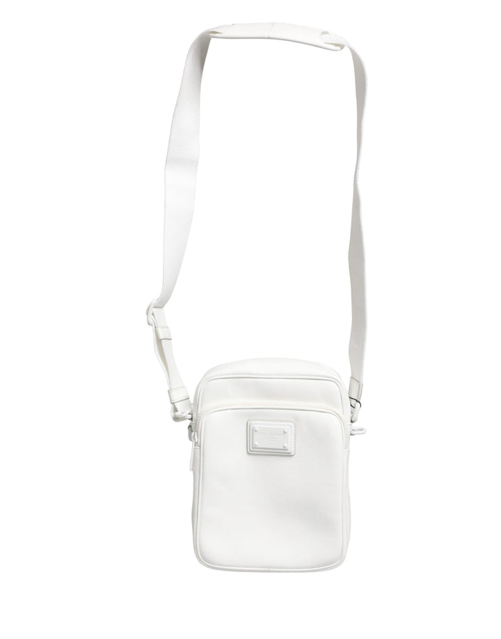 Men’s Dolce &amp; Gabbana White Logo Plaque Crossbody Shoulder Borse Men Bag