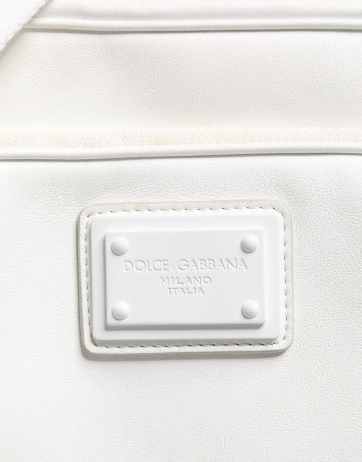 Men’s Dolce &amp; Gabbana White Logo Plaque Crossbody Shoulder Borse Men Bag