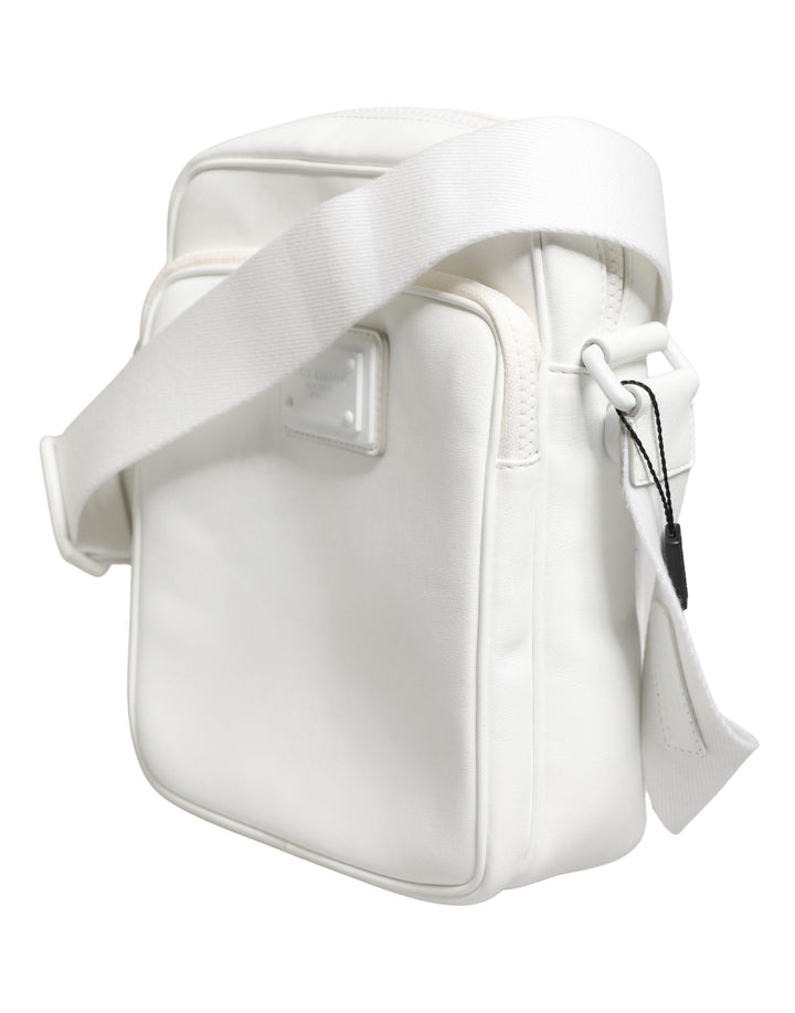 Men’s Dolce &amp; Gabbana White Logo Plaque Crossbody Shoulder Borse Men Bag
