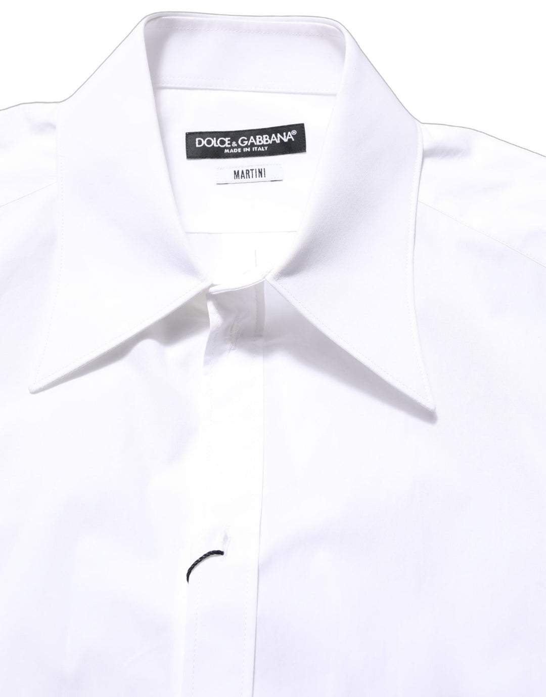 Men’s Dolce &amp; Gabbana White Martini Long Sleeves Men Dress Shirt
