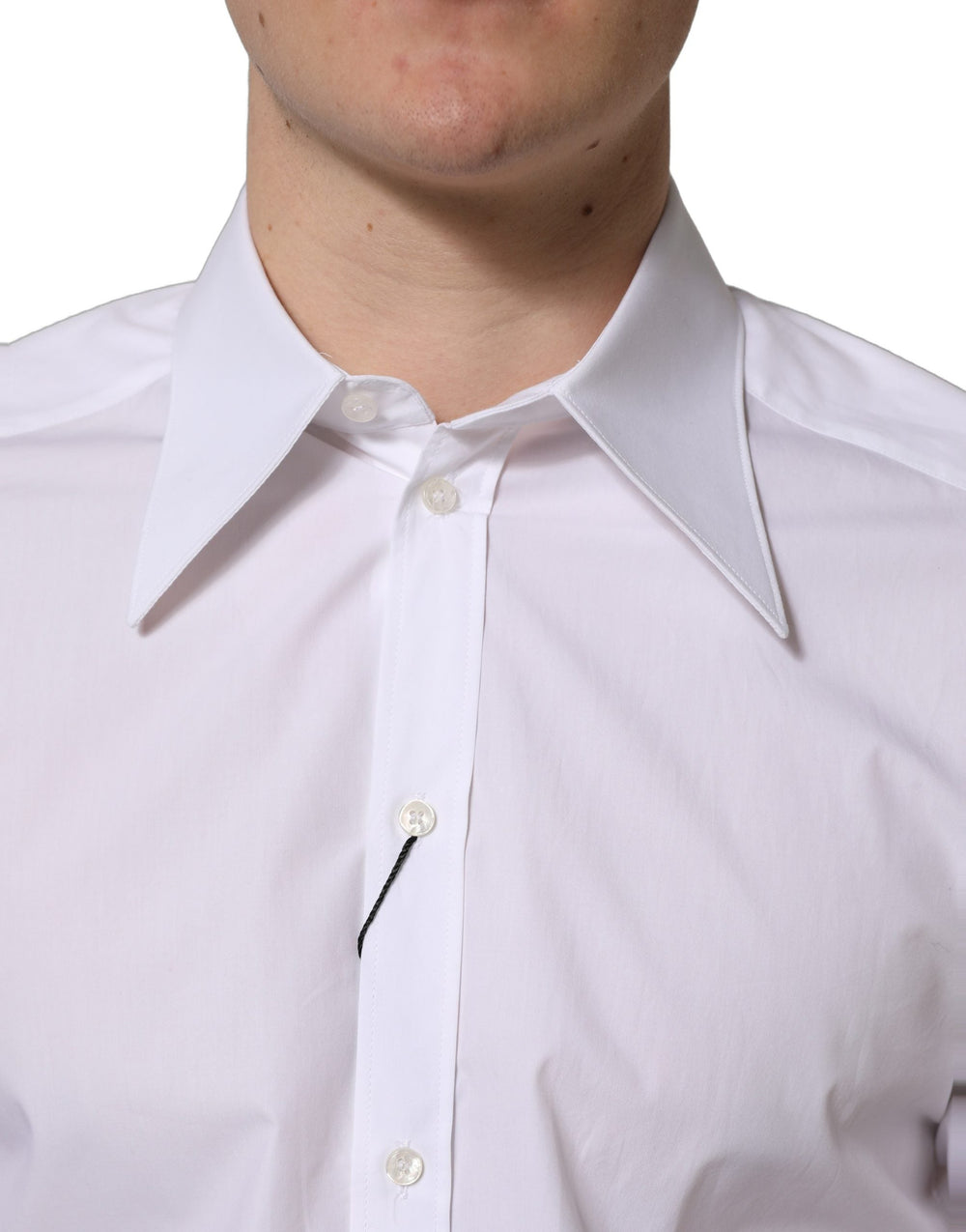 Dolce & Gabbana White Martini Long Sleeves Men Dress Shirt