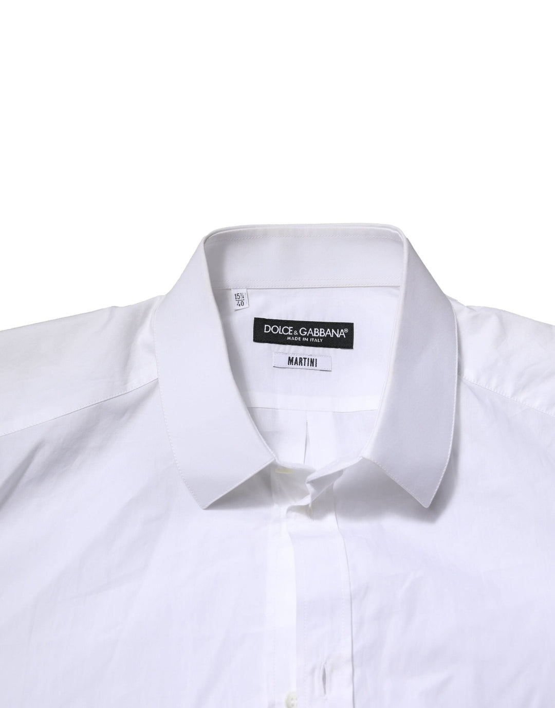 Dolce &amp; Gabbana White MARTINI Long Sleeves Men Formal Shirt