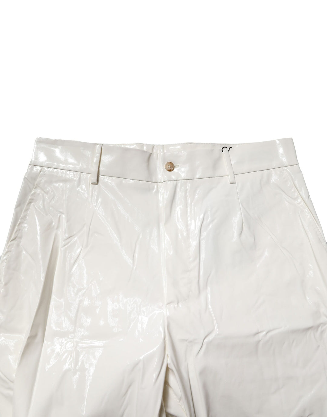 Men’s Dolce &amp; Gabbana White Nylon Tapered Dress Men Pants