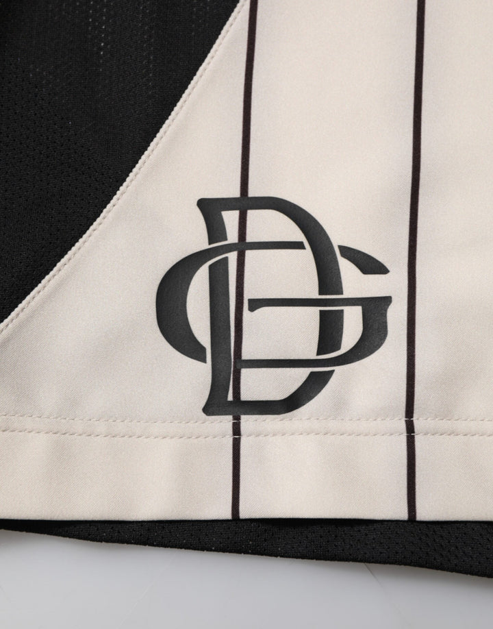 Men’s Dolce &amp; Gabbana off White Polyester Dg Logo Sweatshorts Shorts