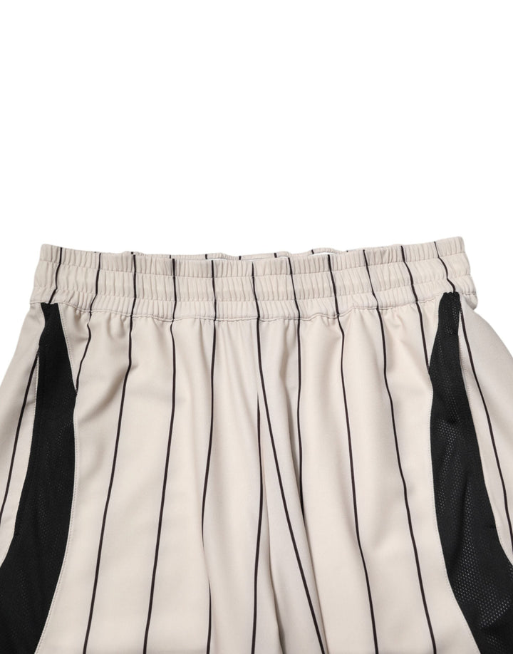 Men’s Dolce &amp; Gabbana off White Polyester Dg Logo Sweatshorts Shorts