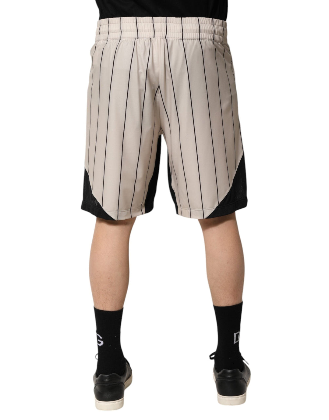 Men’s Dolce &amp; Gabbana off White Polyester Dg Logo Sweatshorts Shorts
