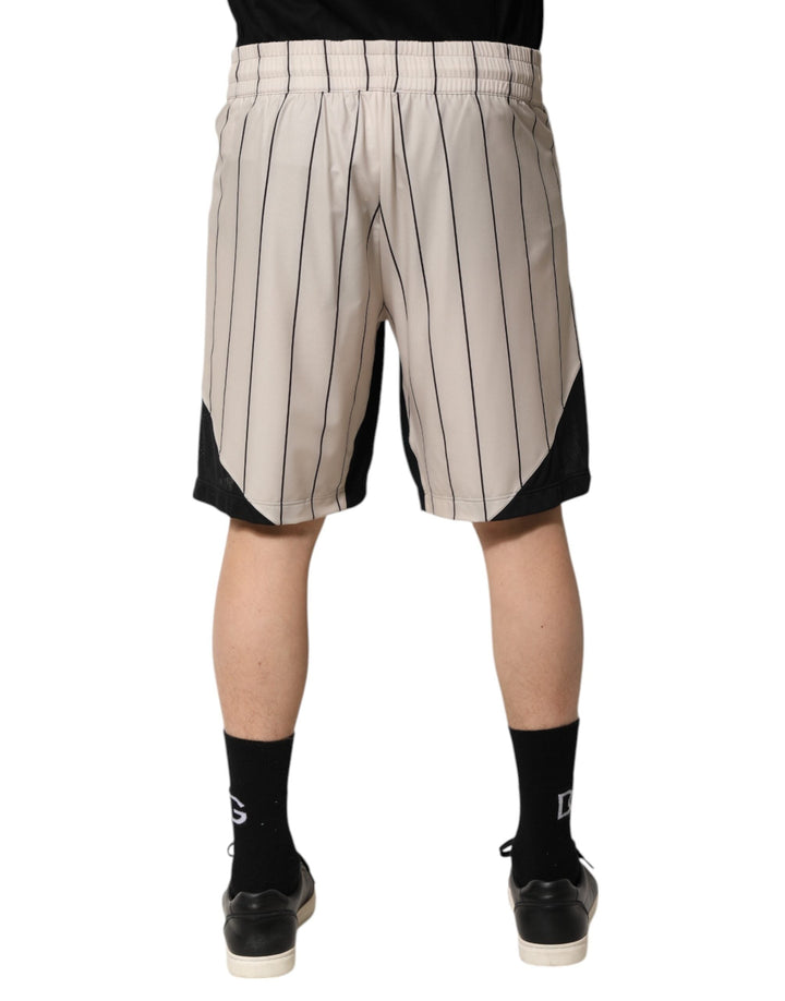 Men’s Dolce &amp; Gabbana off White Polyester Dg Logo Sweatshorts Shorts