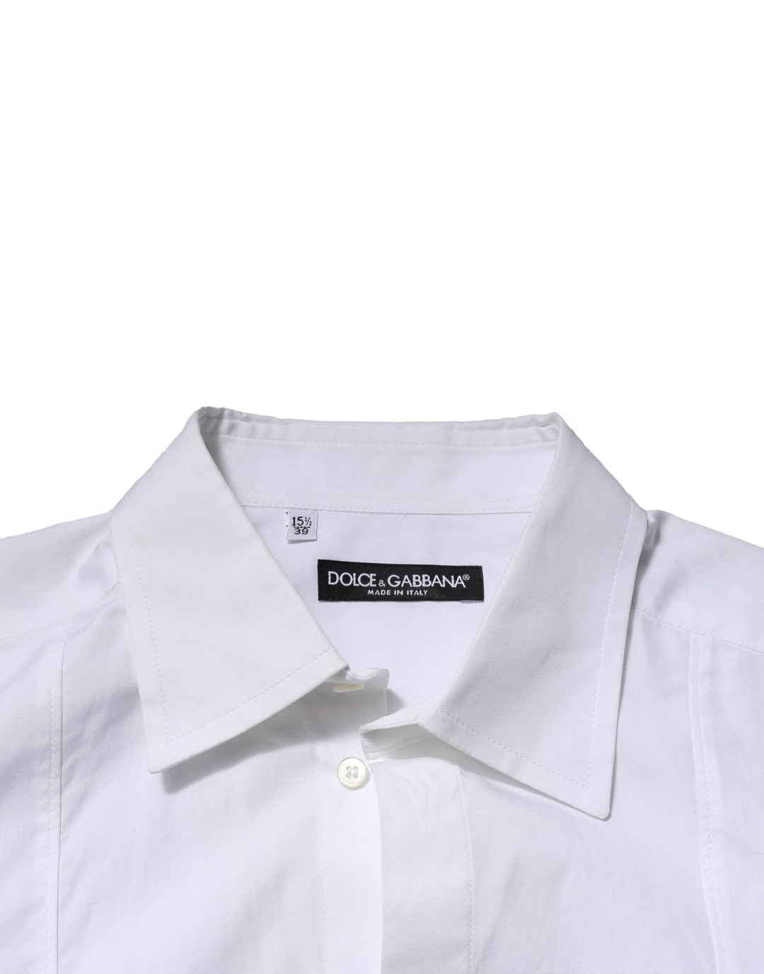 Men’s Dolce &amp; Gabbana White Poplin Cotton Formal Men Dress Shirt