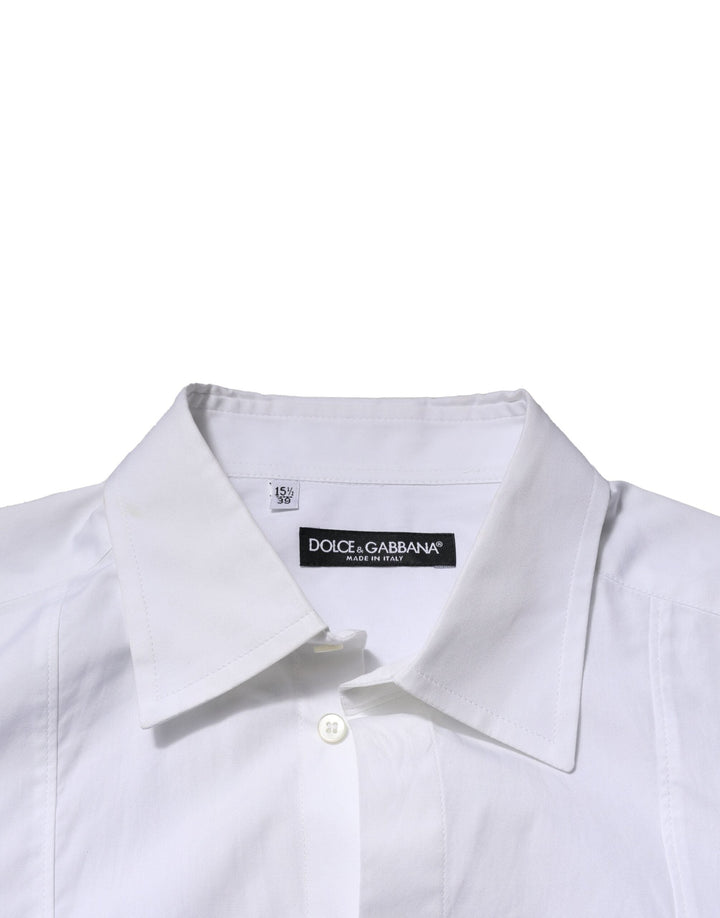 Men’s Dolce &amp; Gabbana White Poplin Cotton Formal Men Dress Shirt