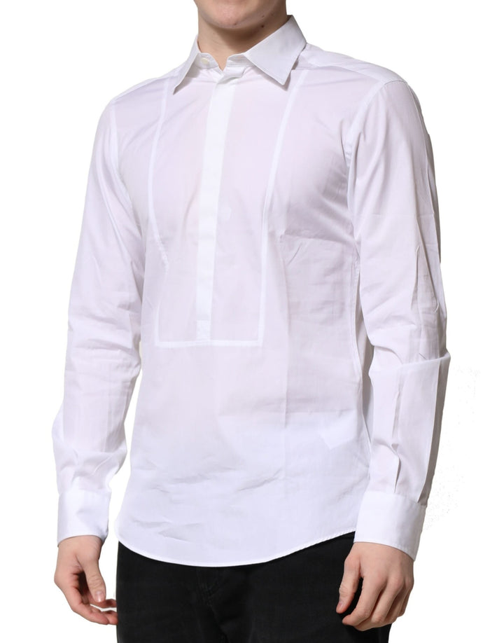 Men’s Dolce &amp; Gabbana White Poplin Cotton Formal Men Dress Shirt