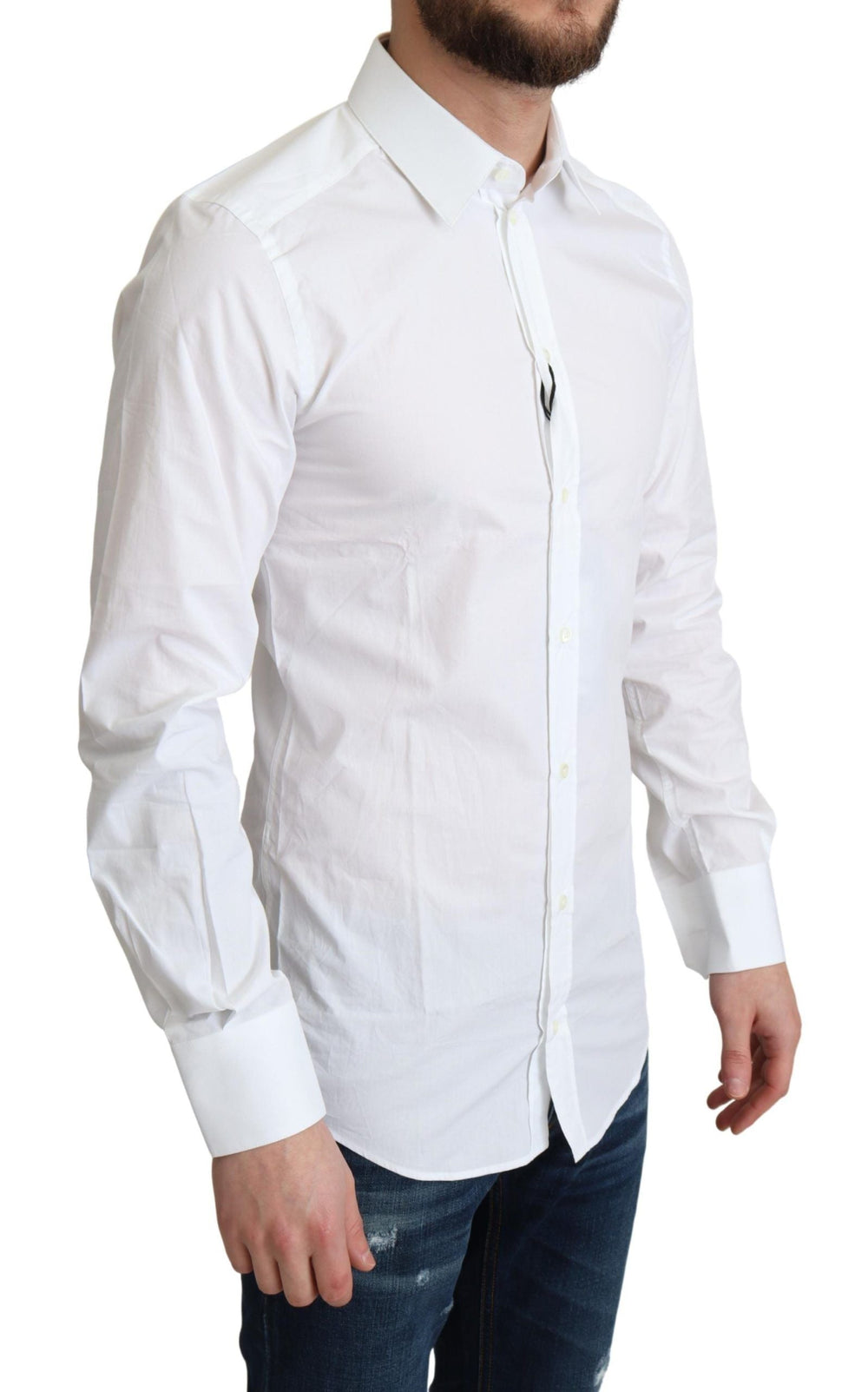 Men’s Dolce & Gabbana White Pure Cotton Men Dress Formal Shirt