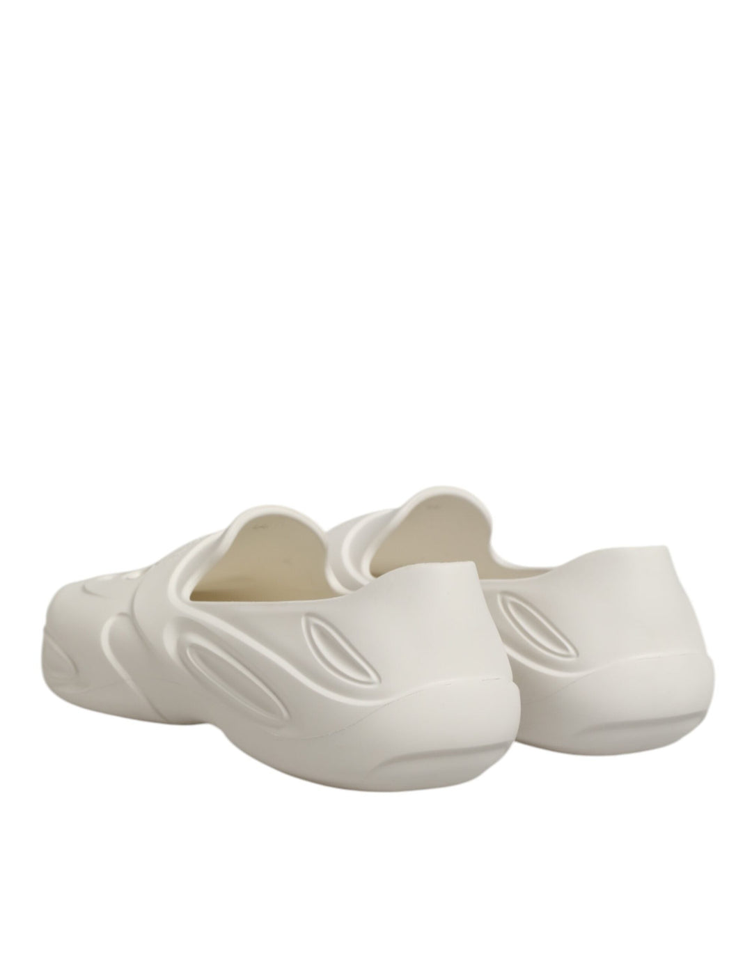 Men’s Dolce &amp; Gabbana White Rubber Slides Low Top Sneakers Shoes