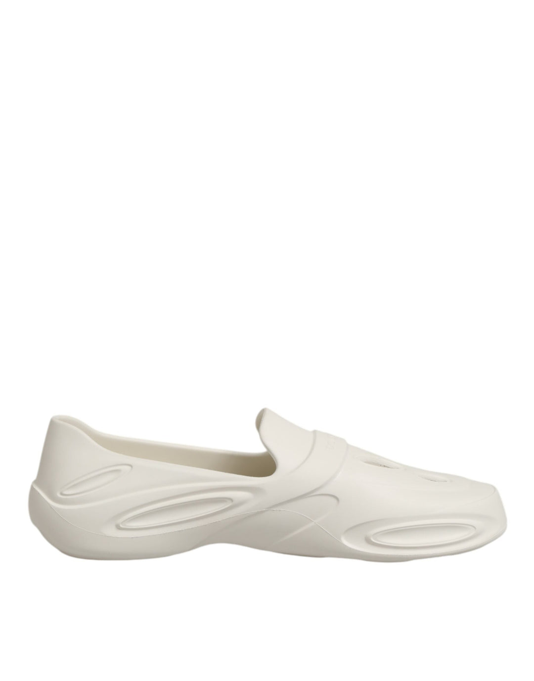 Men’s Dolce &amp; Gabbana White Rubber Slides Low Top Sneakers Shoes