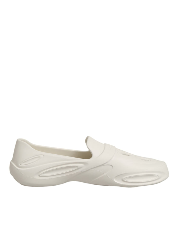 Men’s Dolce &amp; Gabbana White Rubber Slides Low Top Sneakers Shoes