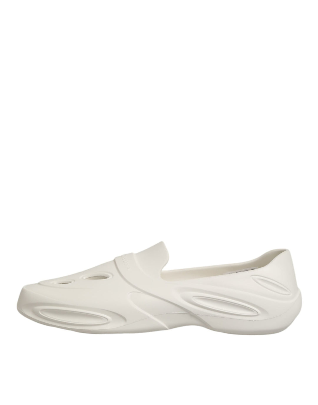Men’s Dolce &amp; Gabbana White Rubber Slides Low Top Sneakers Shoes