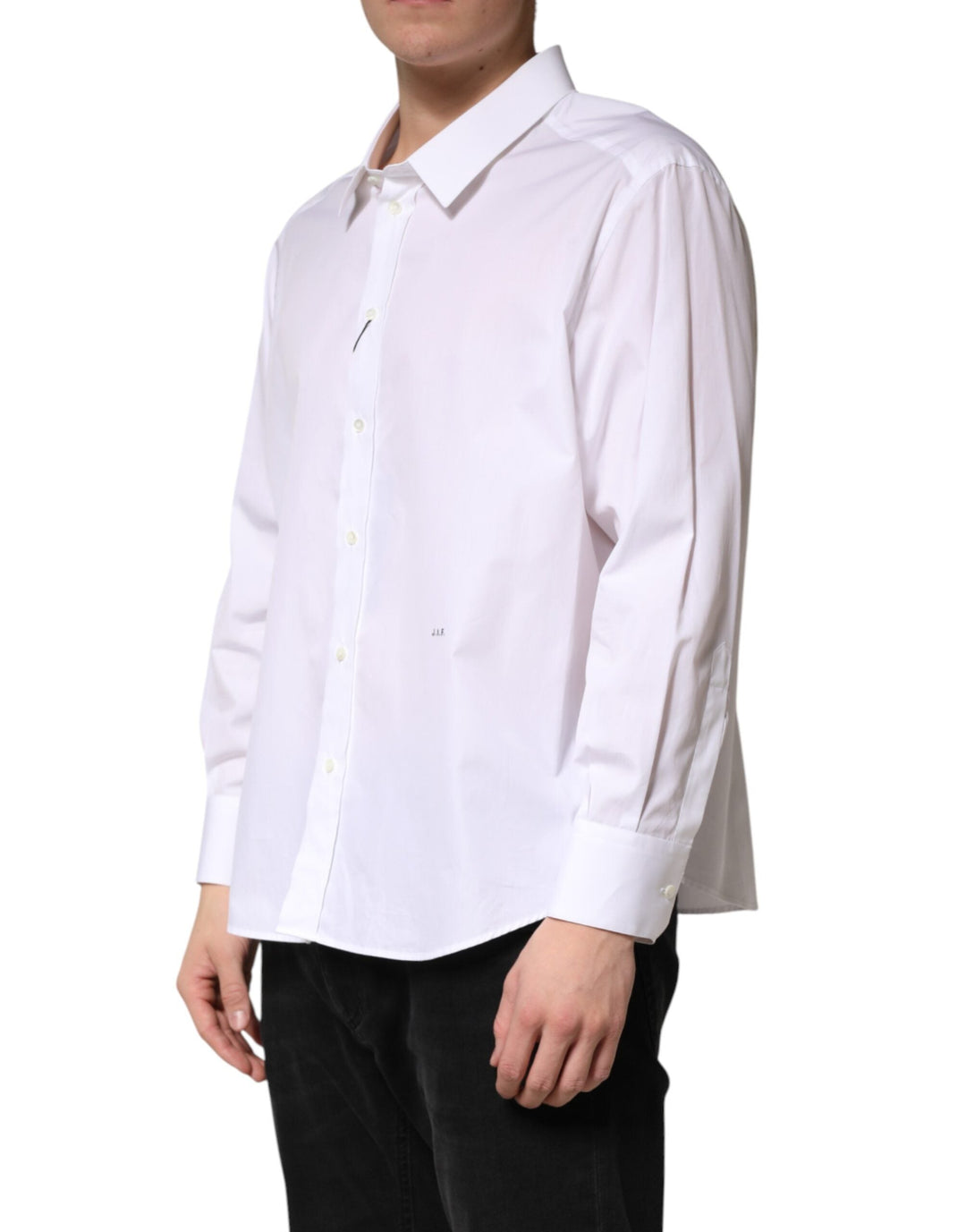 Men’s Dolce &amp; Gabbana White Sartoria Cotton Collared Dress Shirt