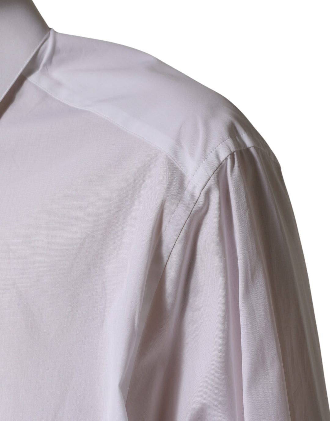 Men’s Dolce &amp; Gabbana White Sartoria Cotton Collared Dress Shirt