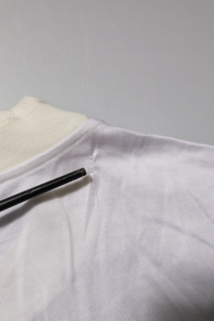Men’s Dolce &amp; Gabbana White Silk Crew Neck Long Sleeves T-shirt