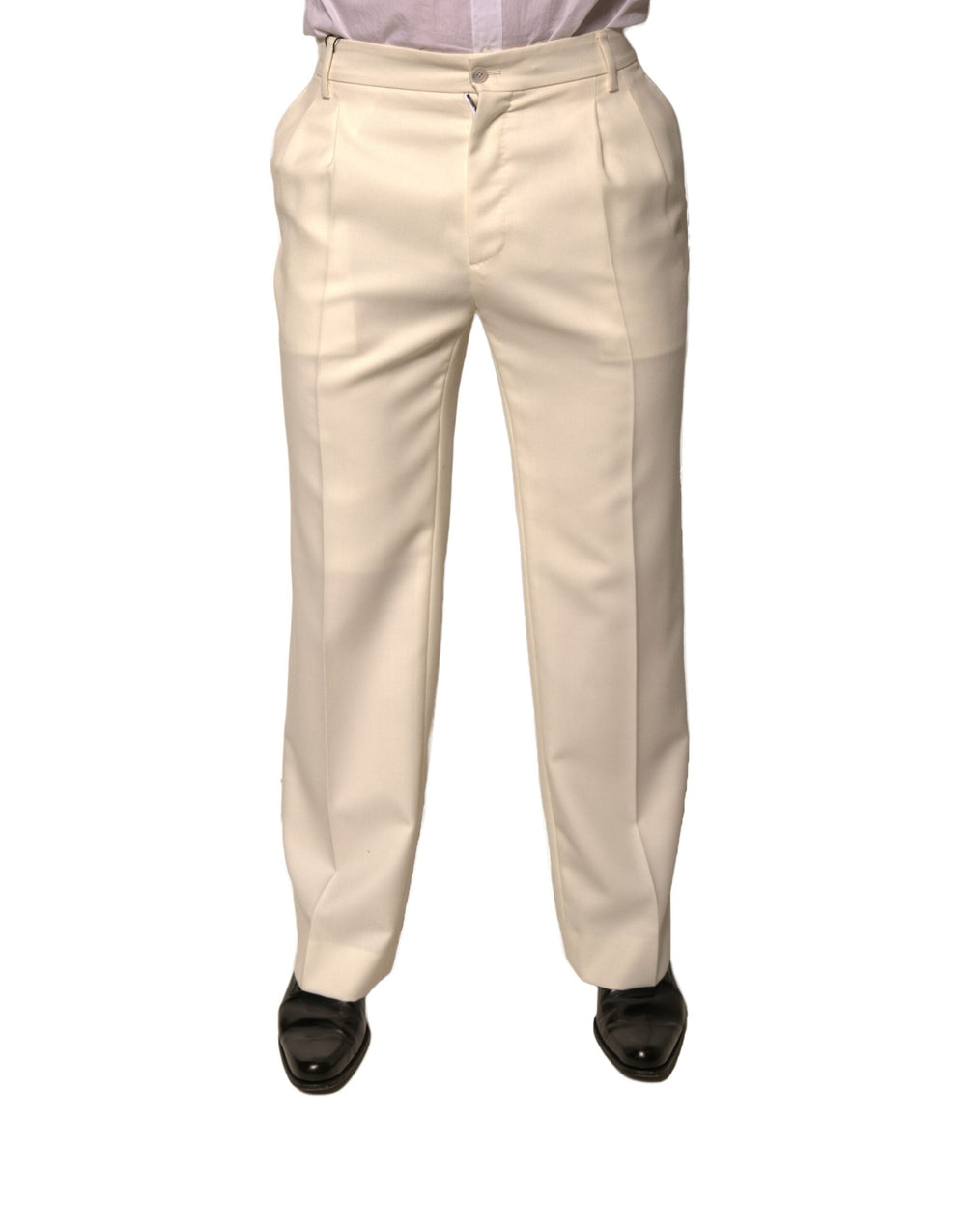 Men’s Dolce & Gabbana off White Straight Dress Pants