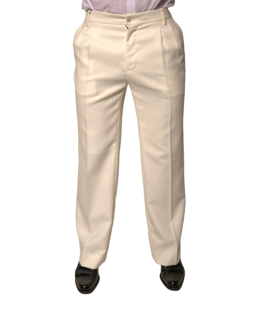 Men’s Dolce &amp; Gabbana off White Straight Dress Pants