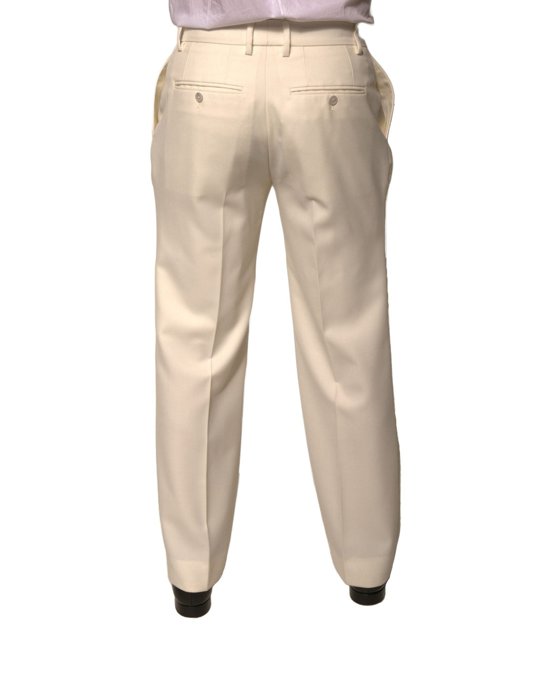 Men’s Dolce &amp; Gabbana off White Straight Dress Pants