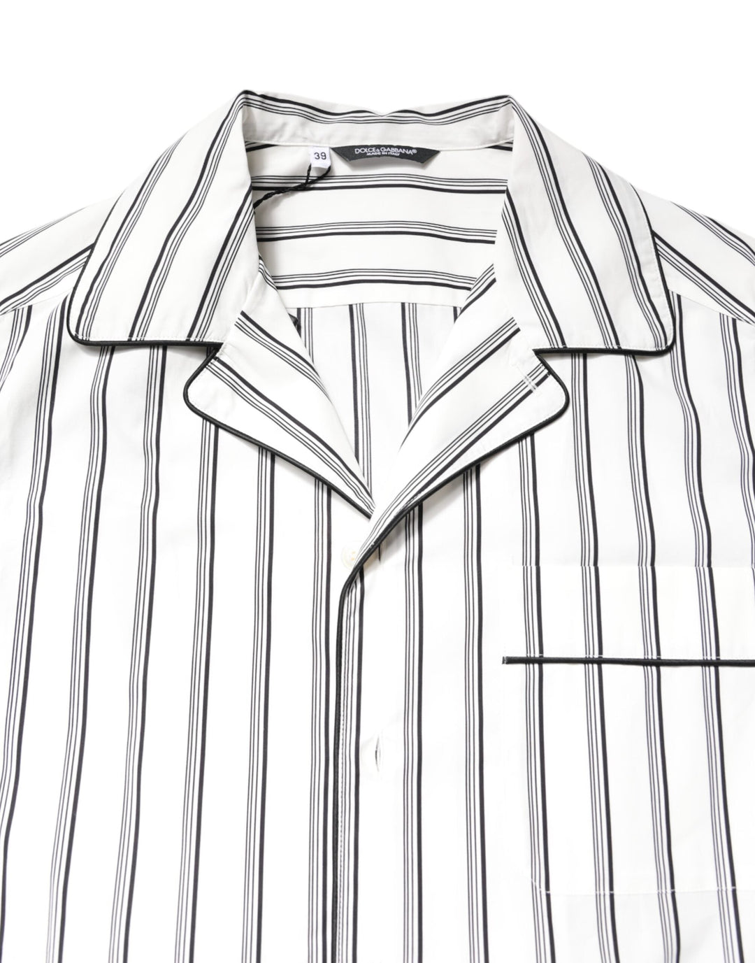 Dolce &amp; Gabbana White Stripes Lounge Pajama Sleepwear Shirt