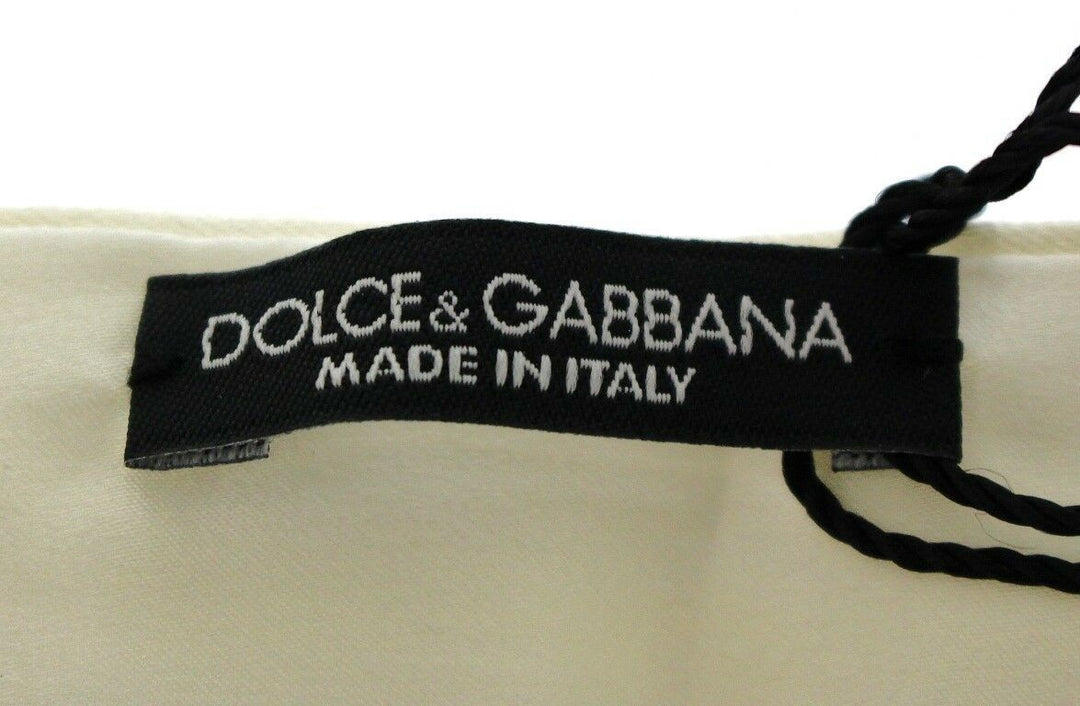Dolce &amp; Gabbana White Waist Silk Cummerbund Belt